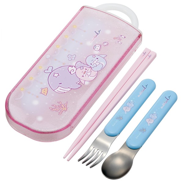 Skater TACC2AG-A Children's Lunch Box Trio Set, Chopsticks, Spoon, Fork,