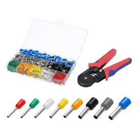 MECCANIXITY Ferrule Crimping Tool Kit HSC8 6-6A Wire Crimper Pliers with 800Pcs Wire End Ferrules for AWG23-10 Electrical Wire Connectors Home Repair 1 Set,0.25-6sq. mm
