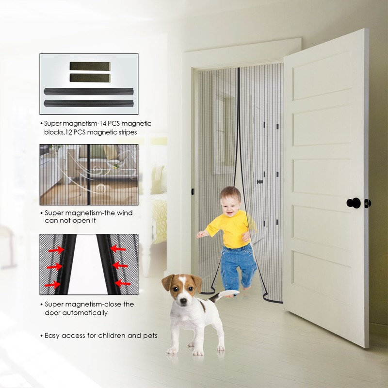 MYCARBON Magnetic Fly Screen Door, Upgrade Enhanced Screen Mesh, Powerful