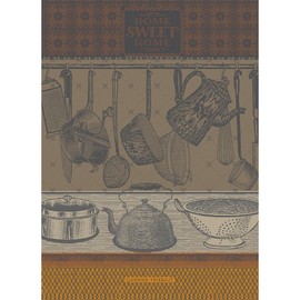 Garnier Thiebaut Tea Towels Home Sweet Home Saffron 56 x 77 cm 100% Cotton