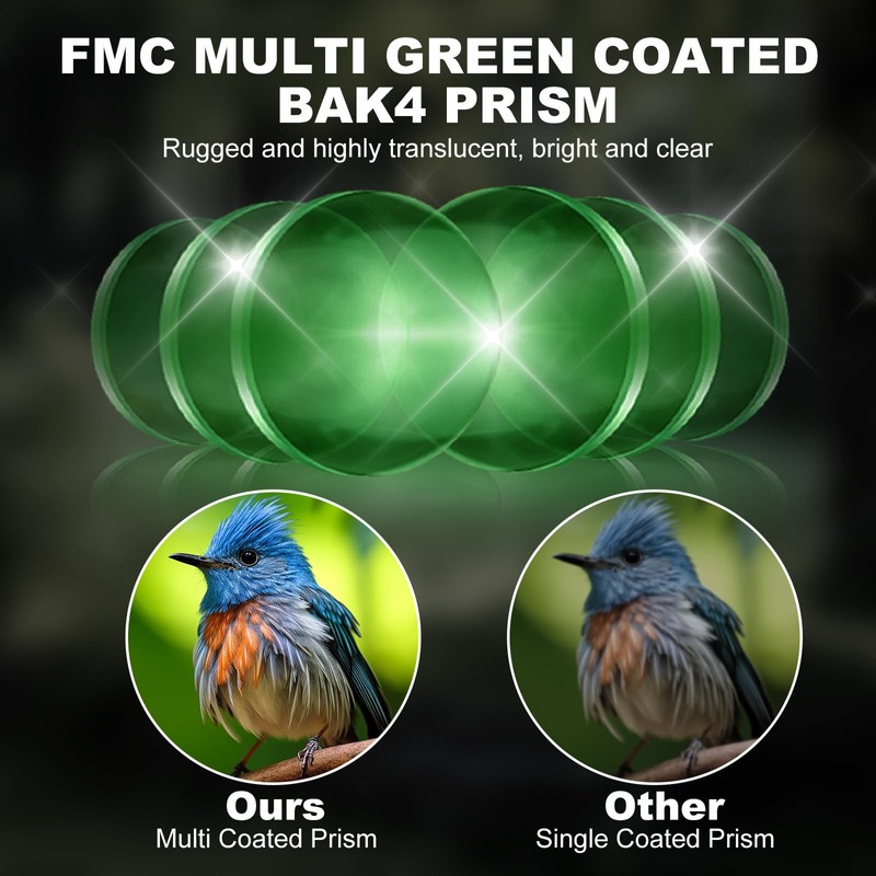 USCAMEL 8x21 Mini Doppelfernrohr Fernglas, Hohe Vergrößerung und Hohe Auflösung