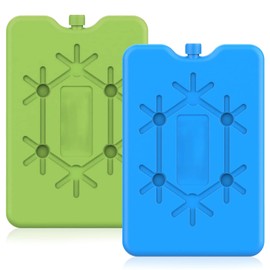 JOKILY Pack of 2 Ice Packs for Cool Bag, Ice Pack, Reusable Ultra Thin Cooling Element for Lunch, Ice Packs for Cool Bag, Cool Box, Extra Thin, Long Cooling Performance for Travel, Camping (C)