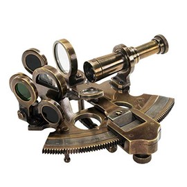Aysha Nautical Bronze Sextant Solid Brass Ship Astrolabe Navigation Instrument