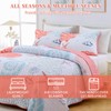 Heymybed Coastal Quilt Set King Size Beach Coverlet Pink Starfish