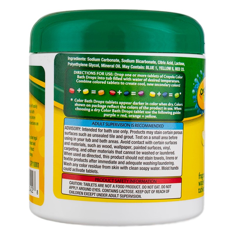 Crayola Bath Dropz 3.59 oz 60 Tablets (Pack of 2)