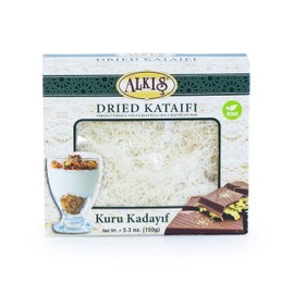 Kataifi, Premium Dried Kataifi 5.3 oz. (150 gr), Ingredient of Dubai Chocolate, Knafeh, Shredded Fillo Dough, Phyllo Dough