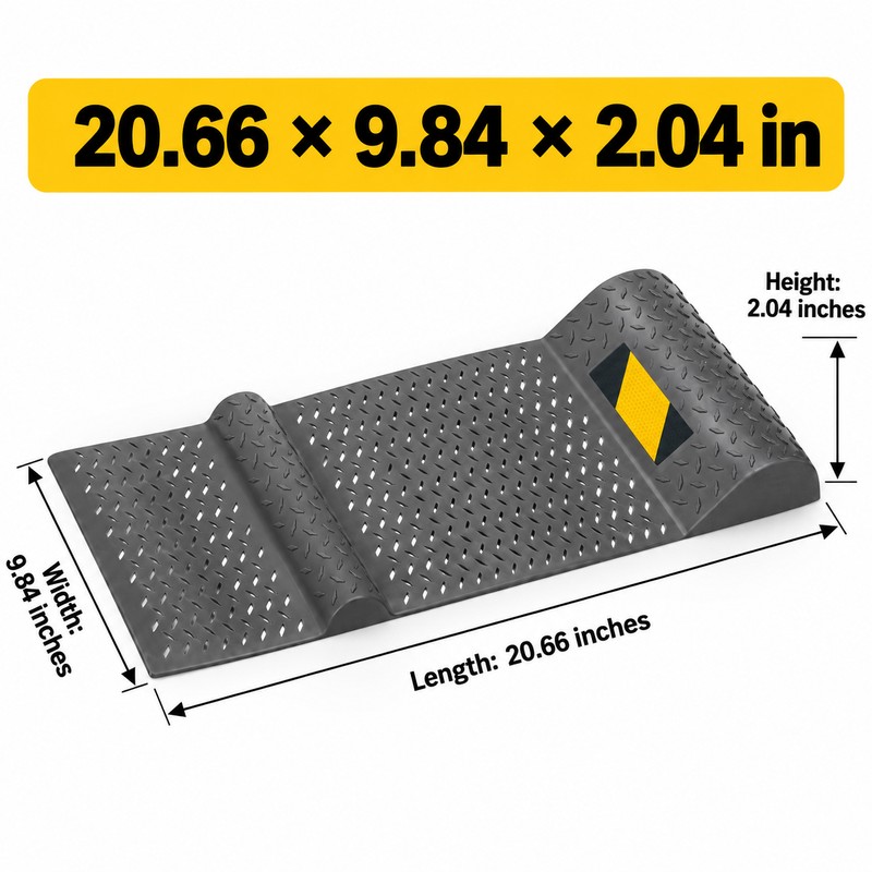 Non-Slip Car Wheel Chock Parking Mat – High-Density PP Anti-Skid