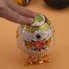 Toothpick Dispenser, Flower Pattern Push Style Retro Automatic Toothpick Holder