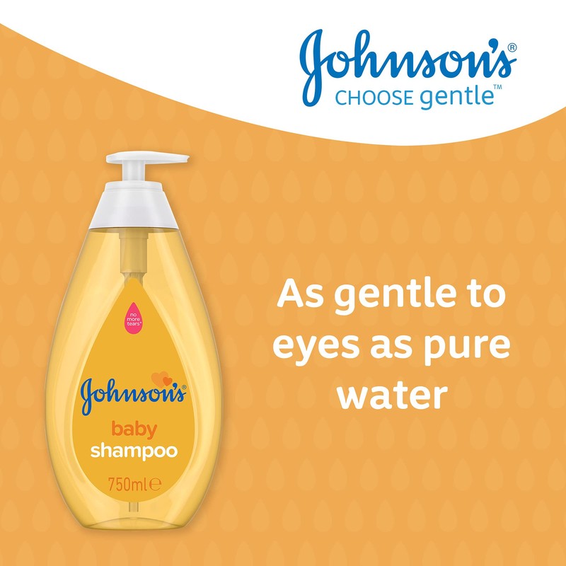 Johnson's Baby Shampoo, Yellow, 750 ml (Pack of 1)
