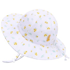 FUOITA UPF 50+ Baby Bucket Hat - Wide Brim Sun Protection Beach Cap for Girls - Cute & Adjustable Toddler Hat(6-24M)
