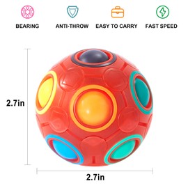 Vdealen Magic Rainbow Puzzle Ball- Fidget Ball 3D Puzzle Game Brain Teaser Toy for Boys- Birthday Party Easter Christmas Stocking Fillers Gift Toy for Kids Teens Adults