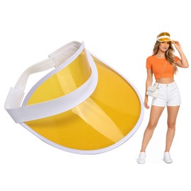 Morph Retro Colorful Plastic Sun Visor Hat, Tourist Bingo Casino Dealer Costume, Tennis Golf Visor for Women