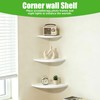 Plliocse Corner Shelf Wall Mounted,Floating Corner Shelves Oak,Set of 3