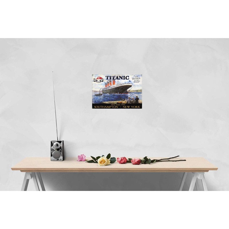 Tin Sign 20 x 30 cm Curved Holiday Lake Garda
