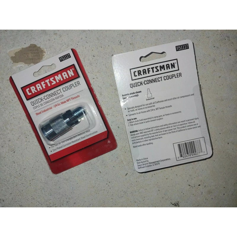 Craftsman Five (5) Craftsman Pneumatic Quick Disconnect 1/4" Male NPT