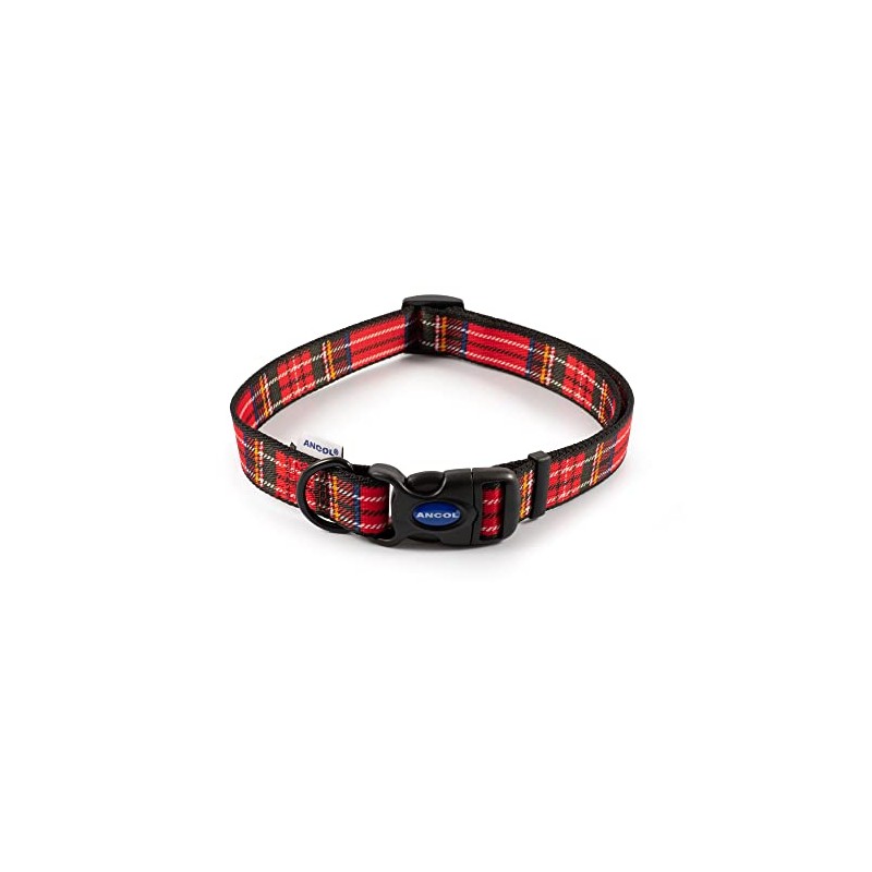 Ancol Nylon Adjustable Collar, 45-70 cm, Size 5-9, Red