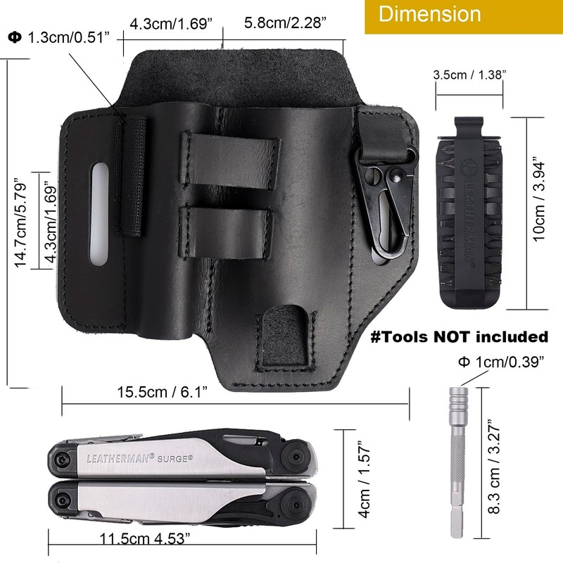 Topstache Multitool Sheath for Belt - EDC Belt Organizer -