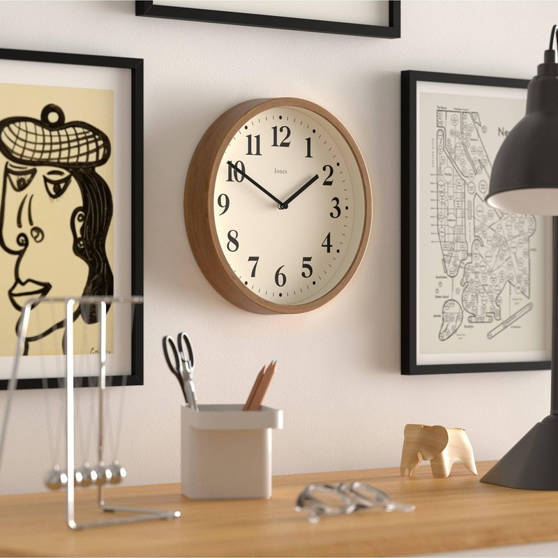 JONES CLOCKS® Lodge Wall Clock | Small Modern Clock |