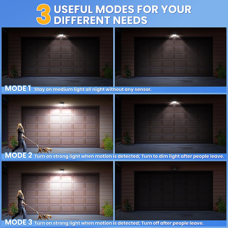 [2 Packs] Solar Motion Sensor Outdoor Lights, Super Bright Solar