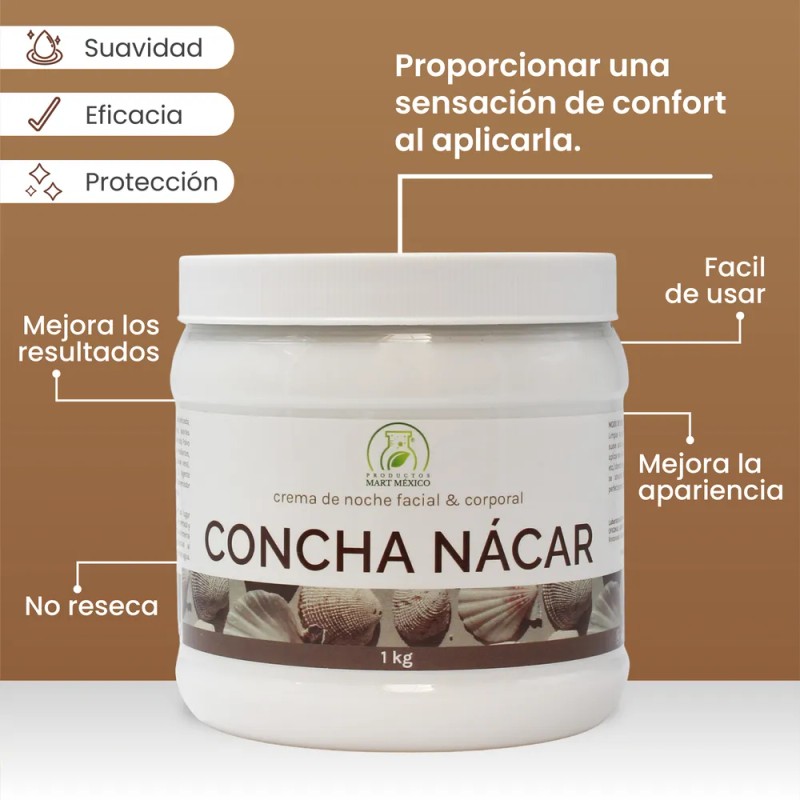 Crema De Concha Nácar (1 Kilo) Todo Tipo De Piel