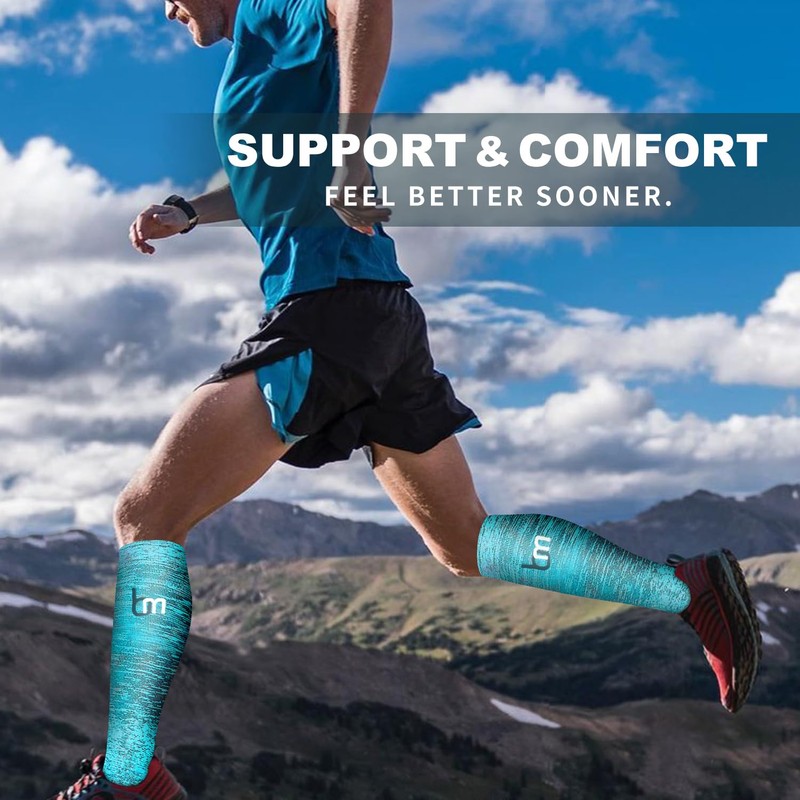 Bluemaple 6 Pack Copper Compression Socks for Women and Men