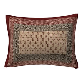 Suraaj Fashion 100% Cotton Rajasthani Jaipuri Traditional Printed 1 Single Bedsheet with 1 Pillow Cover(Paisley, Multicolour)