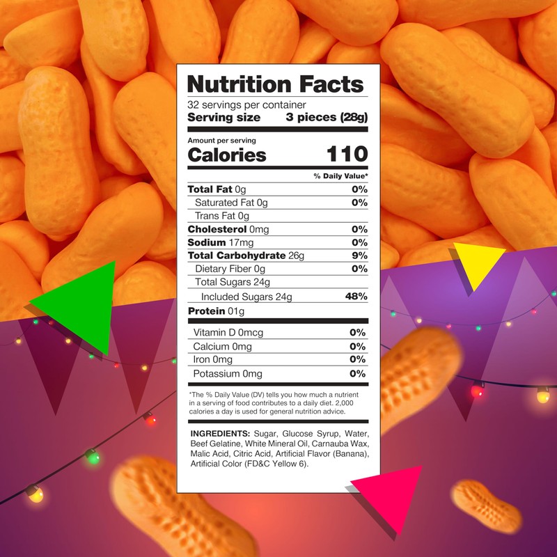 Circus Peanuts | 2 Pound Bag | Marshmallow Candy, Banana