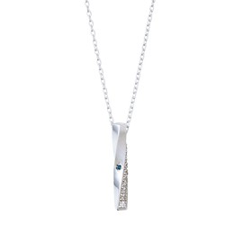 The KISS SPD1532BDM-1533BDM Blue Diamond Silver Pair Necklace, Couple, Simple, Diamond