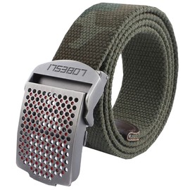 BUZZxSELECTION LBT089 Men's Camouflage Belt, Military Design, Buckle, Braid, One Size Fits All