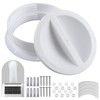 Innconee 1 Set White Dual Size Wall Mount Connector for