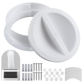 Innconee 1 Set White Dual Size Wall Mount Connector for Portable Ac Vent Ac Exhaust Hose Coupler for 5 and 5.5 Inches Hose Accessories Plug