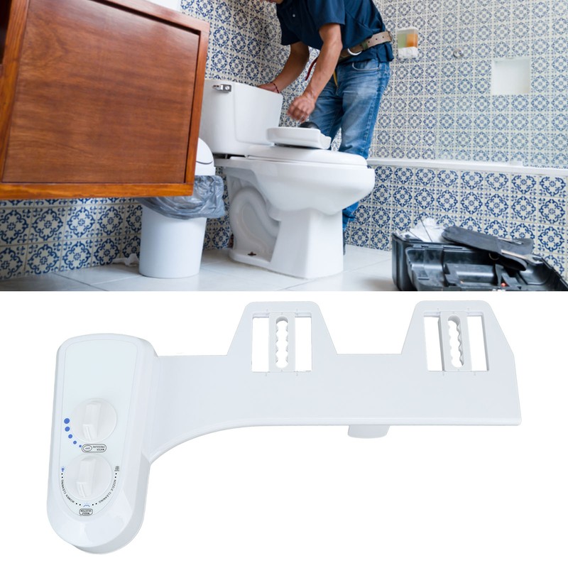 Bidet Attachment Self Cleaning Dual Nozzle Adjustable Water Pressure Cold