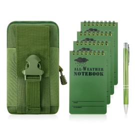 ShioShin 6Pcs Write in the Rain Notebook, Waterproof Notebook, Pocket Notebook with Pen, Waterproof Notepad, All Weather Notebook 3x5, Small Notebooks & Pouch & Pen for Outdoor Activities Recording