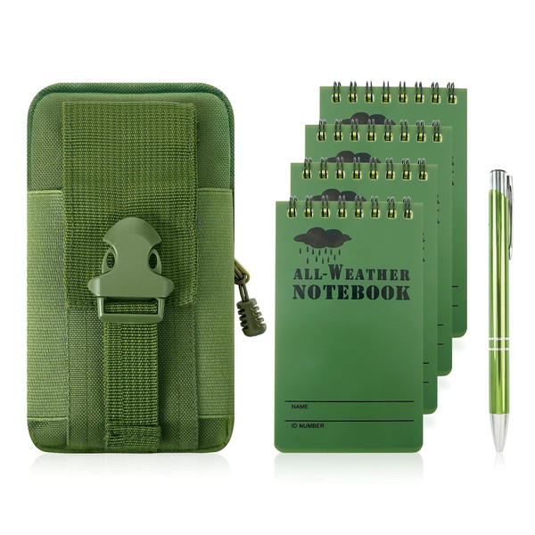 ShioShin 6Pcs Write in the Rain Notebook, Waterproof Notebook, Pocket