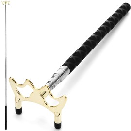 Skylety Pool Cue Snooker Stick Pool Table Accessories Retractable Silicone Billiards Cue Rest with Removable Low Brass Bridge Head
