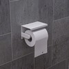ALFI brand ABTPC66-W White Matte Stainless Steel Toilet Paper Holder