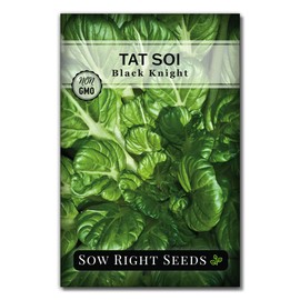 Sow Right Seeds - Asian Greens Collection for Planting - Individual Packets Thai Basil, Pak Choi, Chinese Celery, Michihili Cabbage and Tat SOI - Non-GMO Heirloom with Instructions to Plant and Grow