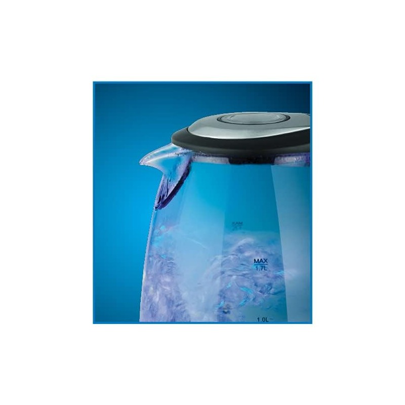 EUROSTAR EKG17BK 1.7L Glass Kettle, Black