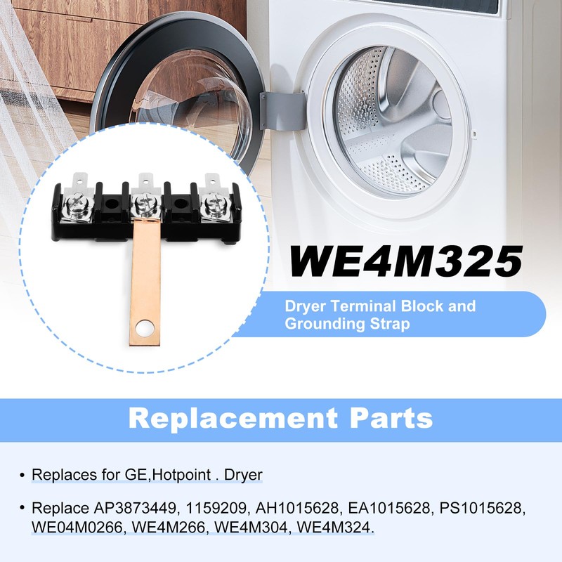 WE4M325 Dryer Terminal Block and Grounding Strap