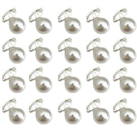 GLKTOPO 20 Pieces Cute Mini Pearl Hair Clips, Hair Pins for Girls Women Bridal Wedding Party Banquet Hair Accessories, White