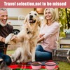 SLSON Collapsible Dog Dual Bowls Reinforced Rim 180 Degrees Flip