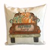 Autumn Blessings on Creamy Twill Throw Pillow