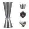 LIFKOME 3Pcs Stainless Steel Double Jiggers Cocktail Cups Elegant Bar