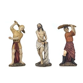 Paben Religious Articles Nativity Scene Easter Set Whipping of Jesus 3 Pieces 14 cm Resin
