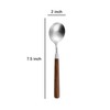 Ouliget Retro Wooden Handle Spoon,Matte Stainless Steel Serving Tablespoons,Wooden DinnerSpoon,Matte