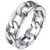 Stainless Steel Man Ring Band Cuban Link Ring Size 11