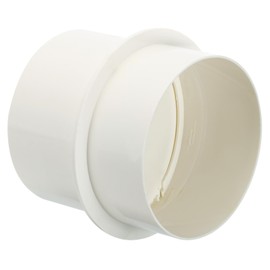 PATIKIL 4 Inch Backdraft Damper, PVC Ducting Hose Airflow Insert Backflow Preventer Shutter, One-Way Draft Stopper for Kitchen Bathroom Exhaust Vent Fans