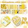 Kingdder 70 Pcs Floral Cotton Fabric Patchwork Roll 2.55 x