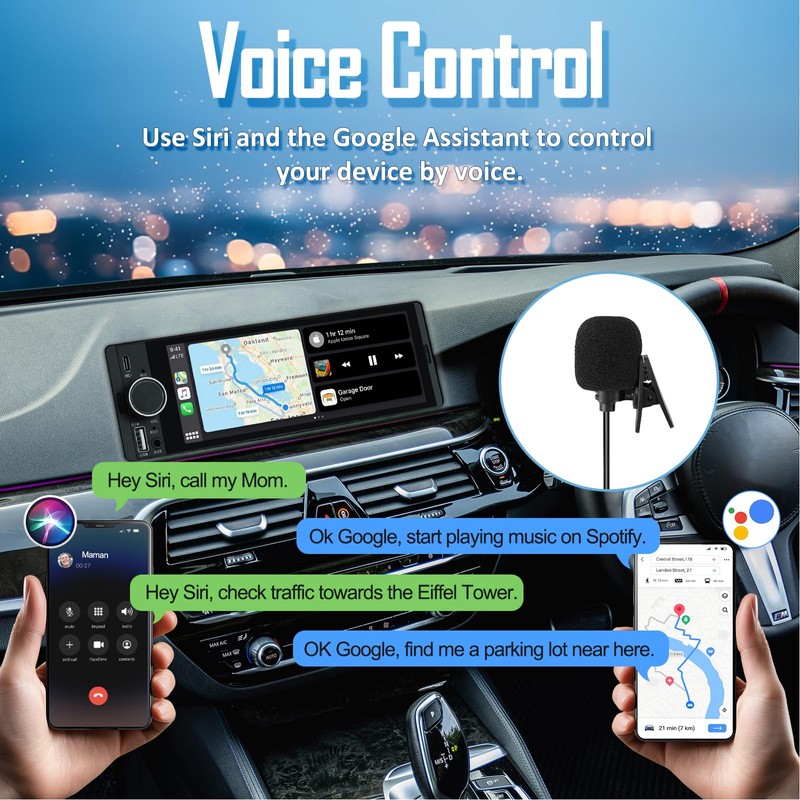 Single DIN Car Radio & Android Car Wireless with Backup