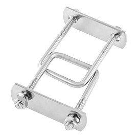 Jersvimc 2Pcs Stainless Steel Square U-Bolt Clamp M8x50x100mm - (Thread Size x Inner Width x Length), Mini Metal U Bolts Pole U Bolt Brackets for Camper Trailer Marine Boat